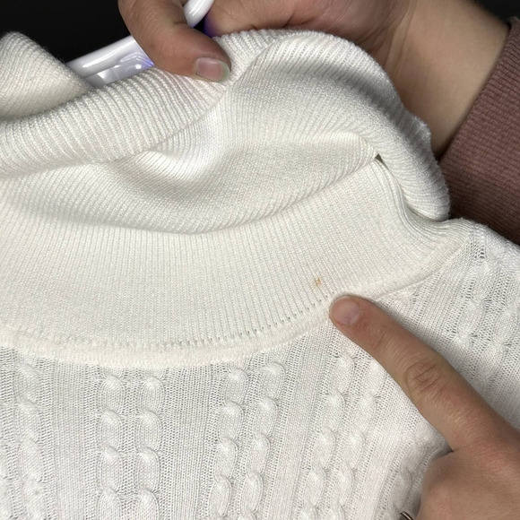 Tommy Hilfiger Preppy Turtleneck Knit Long Sleeve Ribbed Sweater Ivory NWT Small - Picture 4 of 7